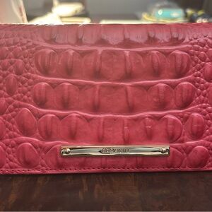 Brahmin EUC Pinkish Embossed Leather Wallet